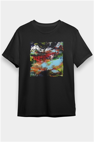 Peyzaj Siyah Unisex Tişört T-Shirt - TişörtFabrikası