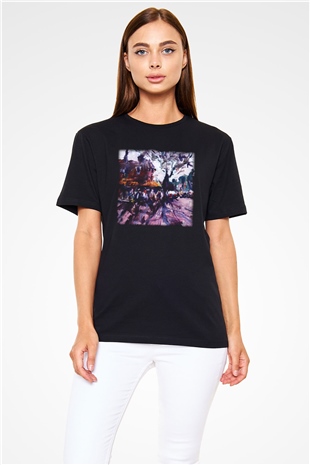 Peyzaj Siyah Unisex Tişört T-Shirt - TişörtFabrikası