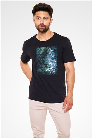 Peyzaj Siyah Unisex Tişört T-Shirt - TişörtFabrikası