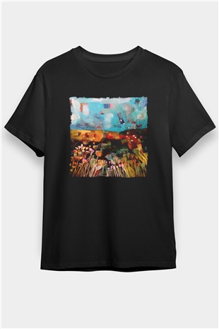 Peyzaj Siyah Unisex Tişört T-Shirt - TişörtFabrikası