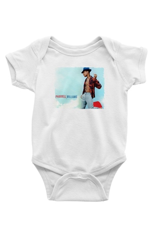 Pharrel Williams Beyaz Bebek Body - Zıbın