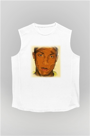Pharrel Williams Beyaz Unisex Kolsuz Tişört