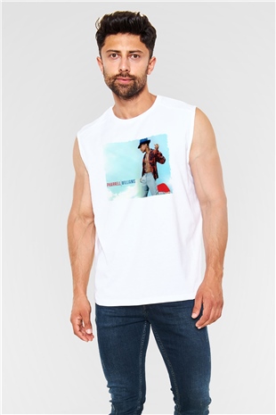 Pharrel Williams Beyaz Unisex Kolsuz Tişört