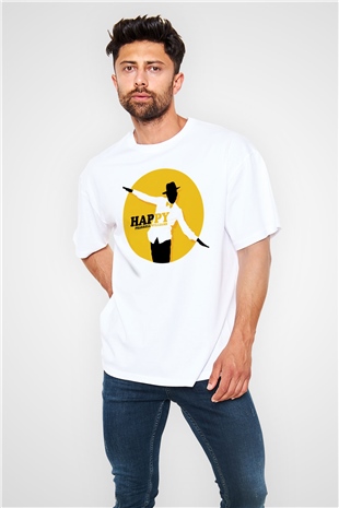 Pharrel Williams Beyaz Unisex Oversize Tişört T-Shirt