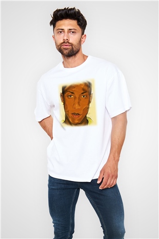 Pharrel Williams Beyaz Unisex Oversize Tişört T-Shirt