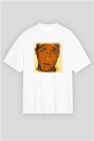 Pharrel Williams Beyaz Unisex Oversize Tişört T-Shirt