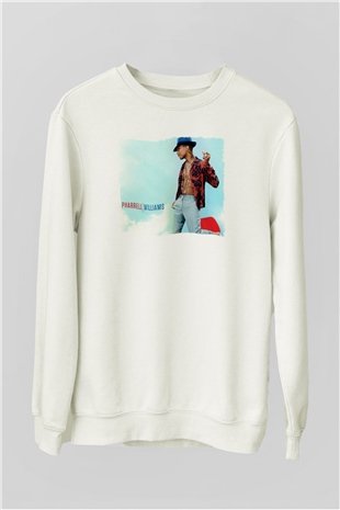 Pharrel Williams Beyaz Unisex Sweatshirt
