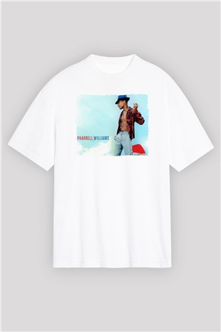 Pharrel Williams Beyaz Oversize Tişört Oversize T-shirt - TişörtFabrikası