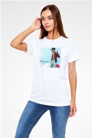 Pharrel Williams Beyaz Unisex Tişört T-Shirt - TişörtFabrikası