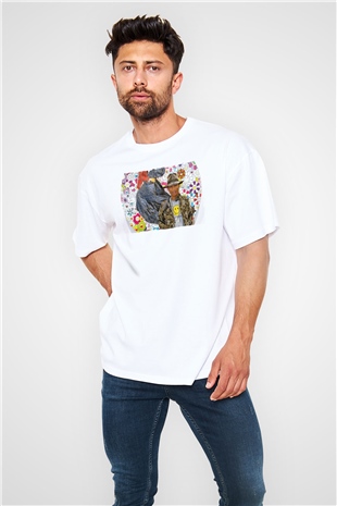 Pharrel Williams Beyaz Oversize Tişört Oversize T-shirt - TişörtFabrikası