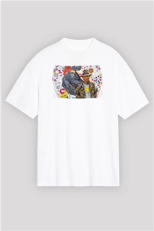 Pharrel Williams Beyaz Oversize Tişört Oversize T-shirt - TişörtFabrikası