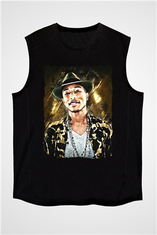 Pharrel Williams Siyah Unisex Kolsuz Tişört