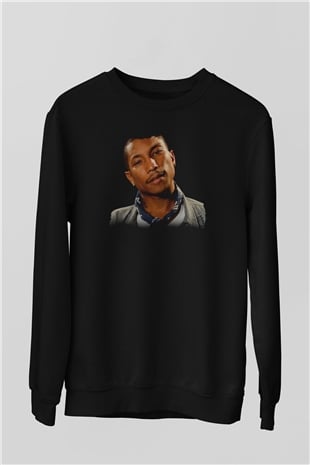 Pharrel Williams Siyah Unisex Sweatshirt