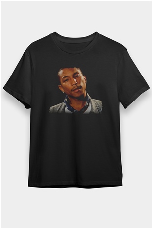 Pharrel Williams Siyah Unisex Tişört T-Shirt - TişörtFabrikası