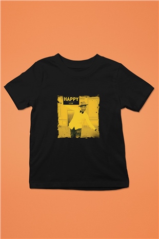 Pharrell Williams Baskılı Unisex Siyah Çocuk Tişört