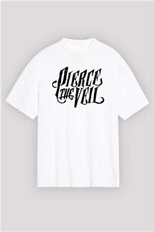 Pierce the Veil Beyaz Unisex Oversize Tişört T-Shirt