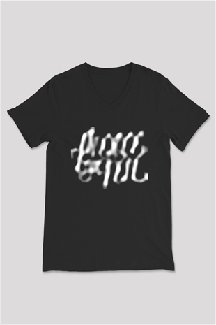 Pierce the Veil Siyah Unisex V Yaka Tişört T-Shirt