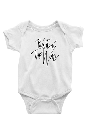 Pink Floyd Baskılı Beyaz Unisex Bebek Body - Zıbın