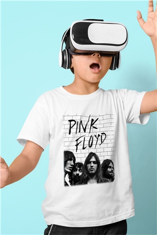 Pink Floyd Baskılı Beyaz Unisex Çocuk Tişört