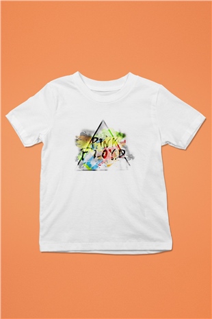 Pink Floyd Baskılı Beyaz Unisex Çocuk Tişört