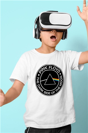 Pink Floyd Baskılı Beyaz Unisex Çocuk Tişört