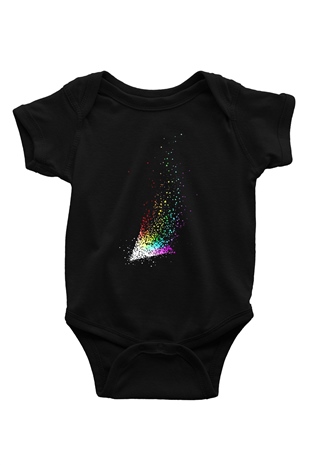 Pink Floyd Baskılı Siyah Bebek Body - Zıbın