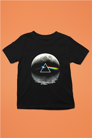 Pink Floyd Baskılı Siyah Unisex Çocuk Tişört
