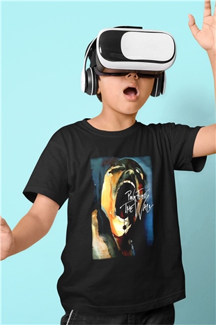 Pink Floyd Baskılı Siyah Unisex Çocuk Tişört