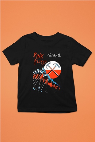 Pink Floyd Baskılı Siyah Unisex Çocuk Tişört