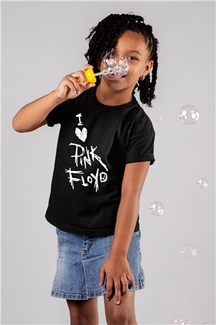 Pink Floyd Baskılı Siyah Unisex Çocuk Tişört