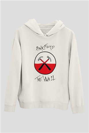 Pink Floyd Beyaz Unisex Kapşonlu Sweatshirt