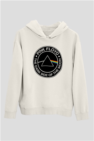 Pink Floyd Beyaz Unisex Kapşonlu Sweatshirt