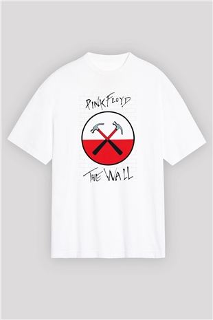 Pink Floyd Beyaz Unisex Oversize Tişört T-Shirt