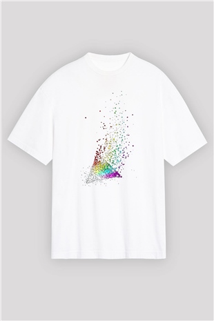 Pink Floyd Beyaz Unisex Oversize Tişört T-Shirt