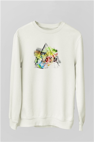 Pink Floyd Beyaz Unisex Sweatshirt