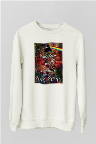 Pink Floyd Beyaz Unisex Sweatshirt