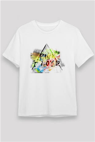 Pink Floyd Beyaz Unisex Tişört T-Shirt - TişörtFabrikası