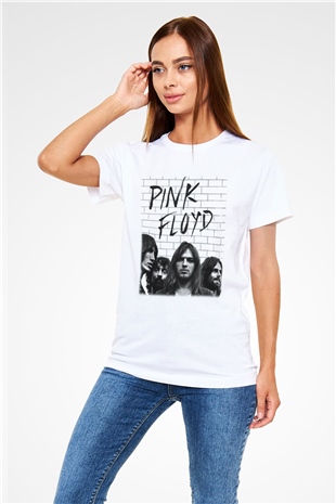 Pink Floyd Beyaz Unisex Tişört T-Shirt - TişörtFabrikası
