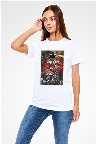Pink Floyd Beyaz Unisex Tişört T-Shirt - TişörtFabrikası