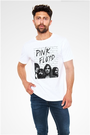 Pink Floyd Beyaz Unisex Tişört T-Shirt - TişörtFabrikası
