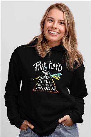 Pink Floyd Siyah Unisex Kapüşonlu Sweatshirt