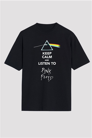 Pink Floyd Siyah Unisex Oversize Tişört T-Shirt