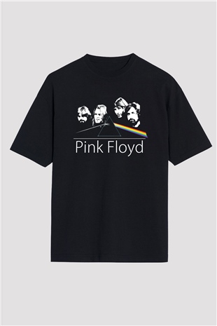 Pink Floyd Siyah Unisex Oversize Tişört T-Shirt