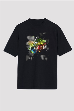 Pink Floyd Siyah Unisex Oversize Tişört T-Shirt