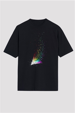 Pink Floyd Siyah Unisex Oversize Tişört T-Shirt