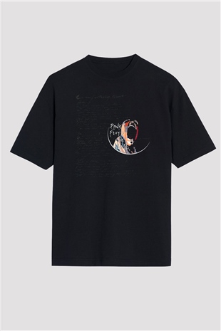Pink Floyd Siyah Unisex Oversize Tişört T-Shirt