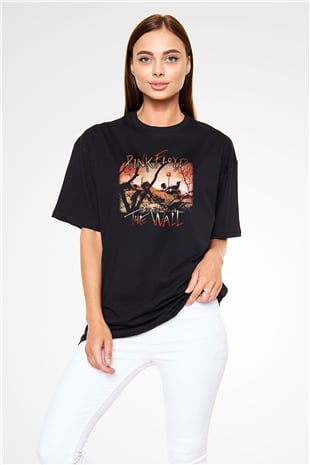 Pink Floyd Siyah Unisex Oversize Tişört T-Shirt