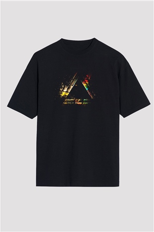 Pink Floyd Siyah Unisex Oversize Tişört T-Shirt