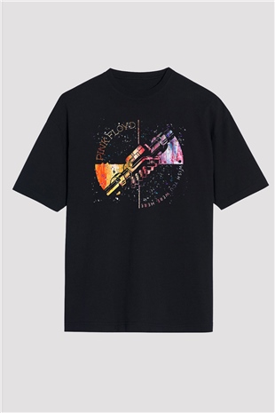 Pink Floyd Siyah Unisex Oversize Tişört T-Shirt