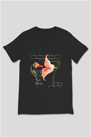 Pink Floyd Siyah Unisex V Yaka Tişört